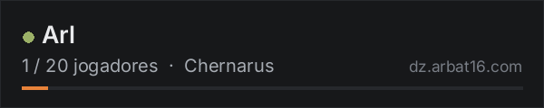 Arl na lista de servidores de DayZ da AR16
