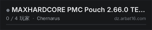 AR16 DayZ 服务器列表中的 MAXHARDCORE PMC Pouch 2.66.0 TEST