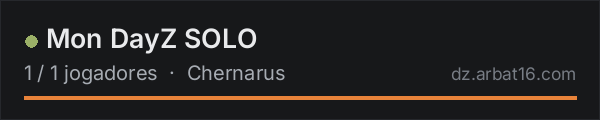 Mon DayZ SOLO na lista de servidores de DayZ da AR16