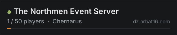 The Northmen Event Server on the AR16 DayZ server list