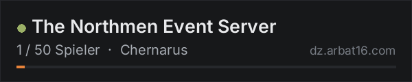 The Northmen Event Server in der DayZ-Serverliste von AR16