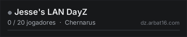 Jesse's LAN DayZ na lista de servidores de DayZ da AR16