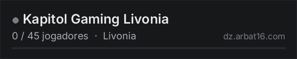 Kapitol Gaming Livonia na lista de servidores de DayZ da AR16
