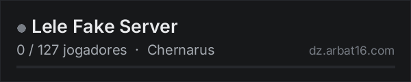 Lele Fake Server na lista de servidores de DayZ da AR16