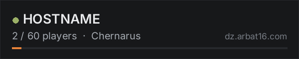 HOSTNAME on the AR16 DayZ server list