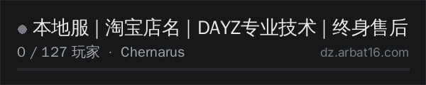 AR16 DayZ 服务器列表中的 本地服 | 淘宝店名 | DAYZ专业技术 | 终身售后