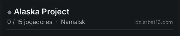 Alaska Project na lista de servidores de DayZ da AR16