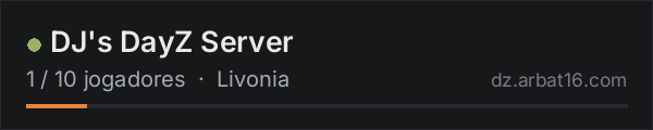 DJ's DayZ Server na lista de servidores de DayZ da AR16