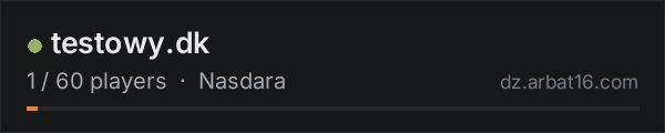 testowy.dk on the AR16 DayZ server list