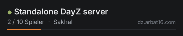 Standalone DayZ server in der DayZ-Serverliste von AR16