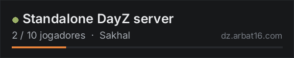 Standalone DayZ server na lista de servidores de DayZ da AR16