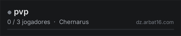 pvp na lista de servidores de DayZ da AR16