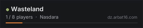 Wasteland on the AR16 DayZ server list