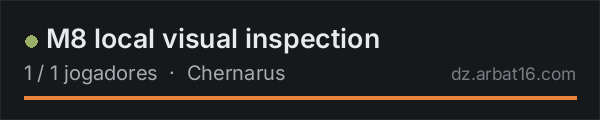 M8 local visual inspection na lista de servidores de DayZ da AR16