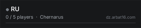 RU on the AR16 DayZ server list