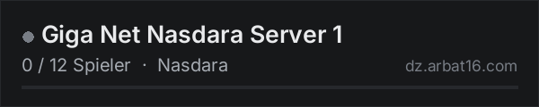 Giga Net Nasdara Server 1 in der DayZ-Serverliste von AR16