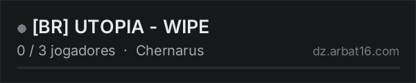 BR UTOPIA - WIPE na lista de servidores de DayZ da AR16