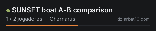 SUNSET boat A-B comparison na lista de servidores de DayZ da AR16