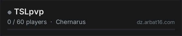 TSLpvp on the AR16 DayZ server list