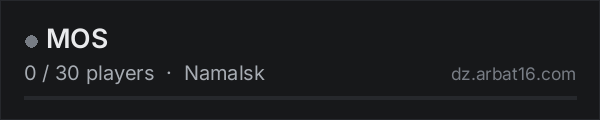 MOS on the AR16 DayZ server list
