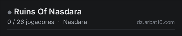 Ruins Of Nasdara na lista de servidores de DayZ da AR16