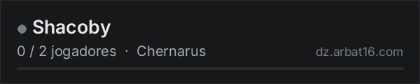 Shacoby na lista de servidores de DayZ da AR16