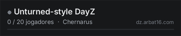Unturned-style DayZ na lista de servidores de DayZ da AR16