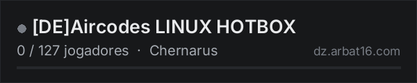 [DE]Aircodes LINUX HOTBOX na lista de servidores de DayZ da AR16