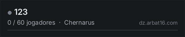 123 na lista de servidores de DayZ da AR16