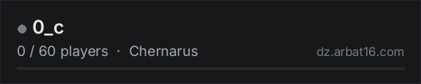 0_c on the AR16 DayZ server list