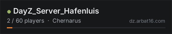 DayZ_Server_Hafenluis on the AR16 DayZ server list