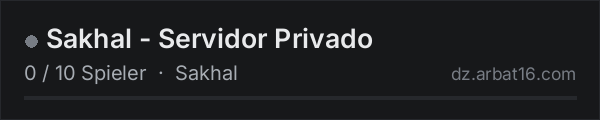 Sakhal - Servidor Privado in der DayZ-Serverliste von AR16