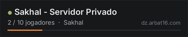 Sakhal - Servidor Privado na lista de servidores de DayZ da AR16