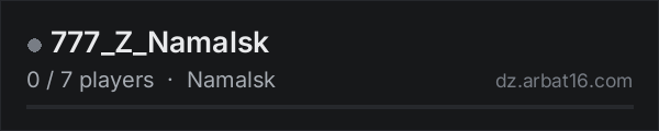 777_Z_Namalsk on the AR16 DayZ server list