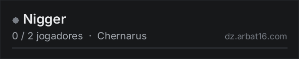 Nigger na lista de servidores de DayZ da AR16