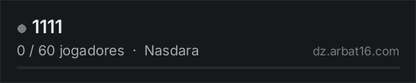 1111 na lista de servidores de DayZ da AR16