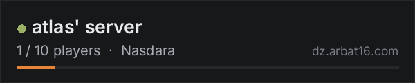 atlas' server on the AR16 DayZ server list
