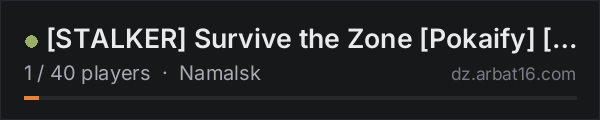 [STALKER] Survive the Zone [Pokaify] [Namalsk] PVE on the AR16 DayZ server list