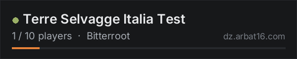 Terre Selvagge Italia Test on the AR16 DayZ server list