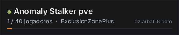 Anomaly Stalker pve na lista de servidores de DayZ da AR16