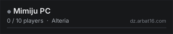 Mimiju PC on the AR16 DayZ server list