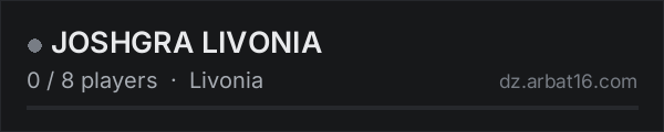 JOSHGRA LIVONIA on the AR16 DayZ server list