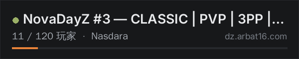 AR16 DayZ 服务器列表中的 NovaDayZ #3 — CLASSIC | PVP | 3PP | LOOT+ WIPE 16.10