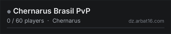 Chernarus Brasil PvP on the AR16 DayZ server list