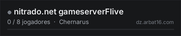 nitrado.net gameserverFlive na lista de servidores de DayZ da AR16