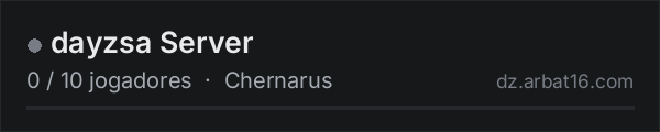 dayzsa Server na lista de servidores de DayZ da AR16