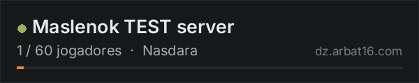 Maslenok TEST server na lista de servidores de DayZ da AR16