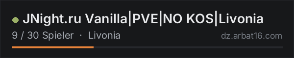 JNight.ru Vanilla|PVE|NO KOS|Livonia in der DayZ-Serverliste von AR16