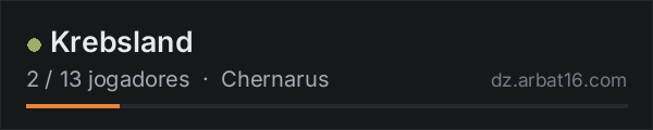 Krebsland na lista de servidores de DayZ da AR16