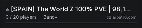 [SPAIN] The World Z 100% PVE | 98,1% Vanilla on the AR16 DayZ server list